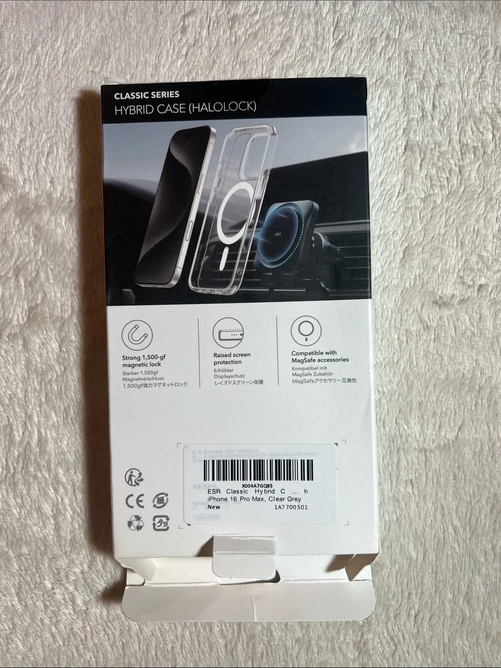 iPhone 16 Pro Max Magnetic Clear and Grey Phone Case